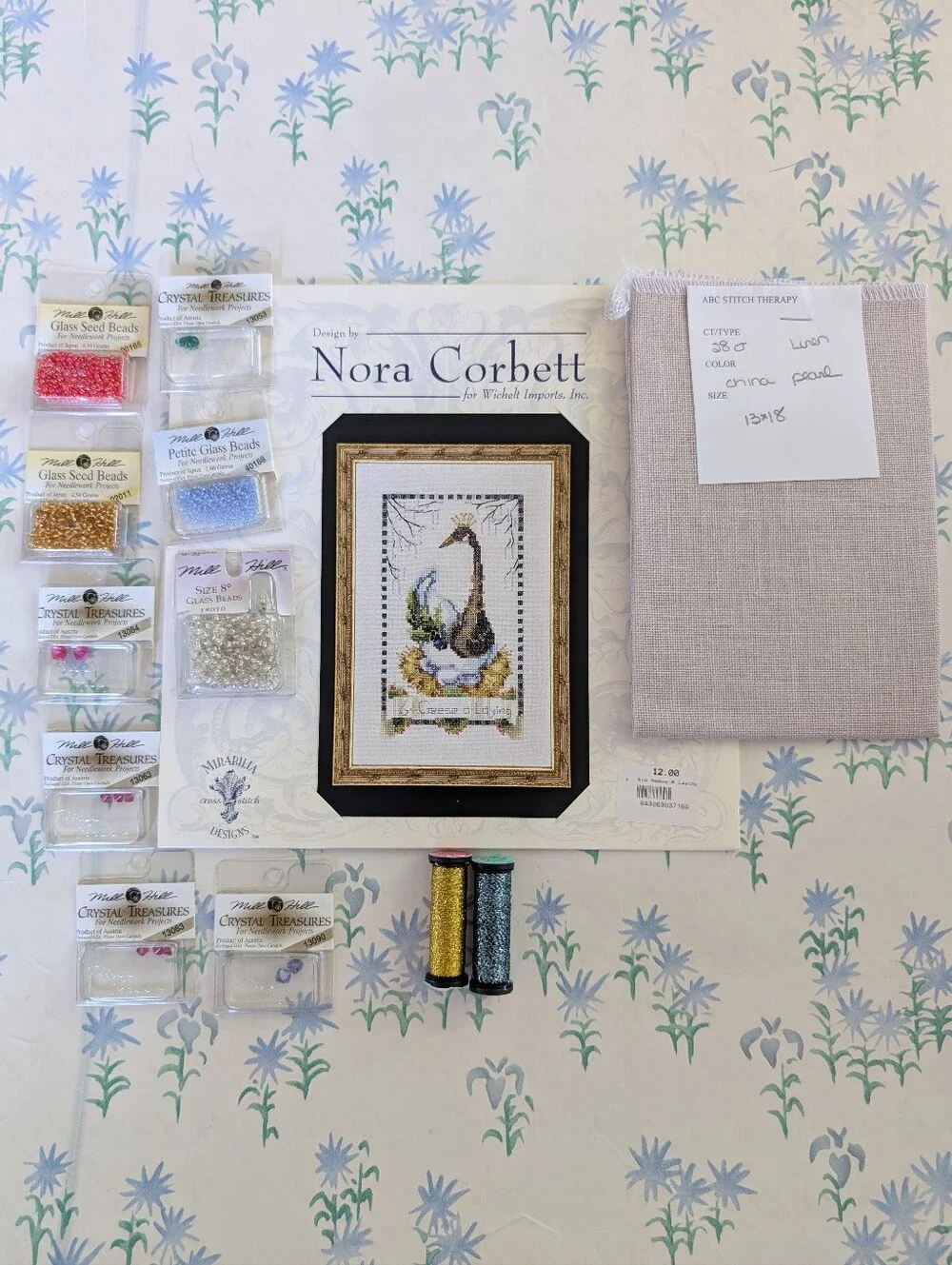 Mirabilia Nora Corbett 12 Days of Christmas Six Geese a Laying Cross Stitch Kit